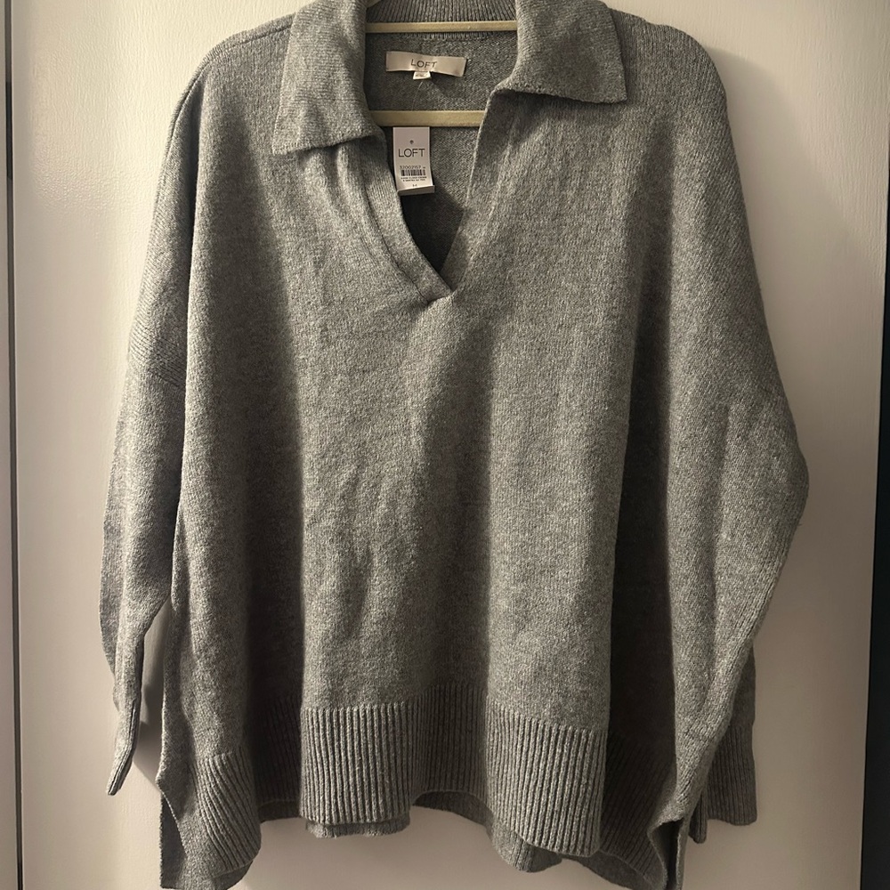 LOFT Gray Oversized Women's Sweater
